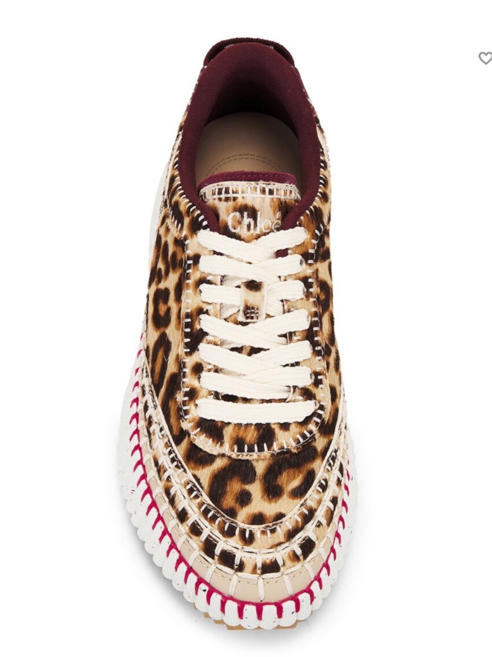 Chloé Nama Leopard Calf Hair Sneakers EU 40 US 10 w/ Box